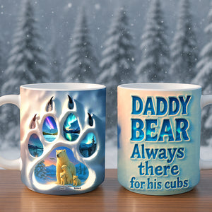 Ice Bear Dad Footprint Coffee Mug - Personalized Gifts For Dad 02qhqn190525 - Coffee Mug - GoDuckee