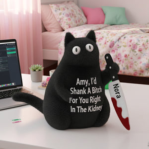 Personalized Funny Gifts For Bestie Black Cat Pillow 01natn191125 - Pillow - GoDuckee