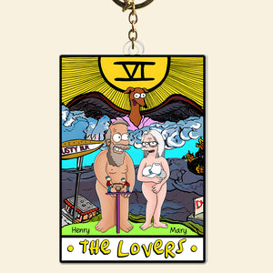 Personalized Gifts For Couple Keychain The Lovers 04NAQN060225HG - Keychains - GoDuckee