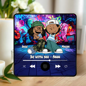 Custom Music & Photo Fridge Magnet Gifts For Cartoon Couple 02TOMH131224HG - Fridge Magnet - GoDuckee