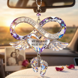 Husband Wife Memorial Car Ornament Personalized Gifts For Couple 04KIDT280326 - Ornament - GoDuckee