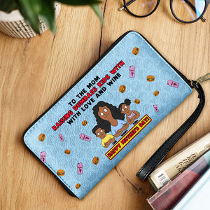 Personalized Gifts For Mom Twill Faux Leather Wallet Happy Mother's Day 05XQMH070325HG - Leather Wallet - GoDuckee