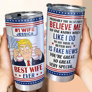 Personalized Gifts For Couple Tumbler, Terrific Husband & Wife 04qhqn210225hg - Tumbler Cup - GoDuckee