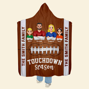 Personalized Gifts For Family Wearable Blanket Hoodie, American Football Lovers 02tgqn061124hg - Blanket - GoDuckee
