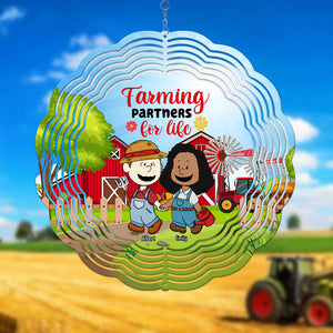 Personalized Gifts For Farmer Couple Wind Spinner 01kaqn220125hg - Ornament - GoDuckee