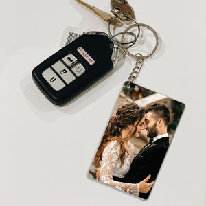 Where It All Began, Couple Gift, Personalized Keychain, Map Custom Image Couple Keychain - Keychains - GoDuckee