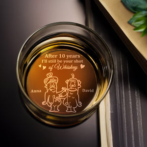 Personalized Gifts For Couple Engraved Whiskey Glass 05ohtn180624 - Drinkware - GoDuckee