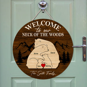 Personalized Gifts For Family Wood Sign Welcome To Our Neck Of The Woods - Wood Signs - GoDuckee