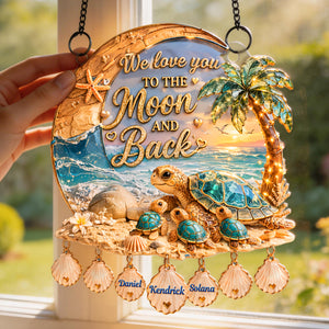 Mother Turtle And Baby Suncatcher - Personalized Gifts For Mom 06TOMG200326 - Ornament - GoDuckee