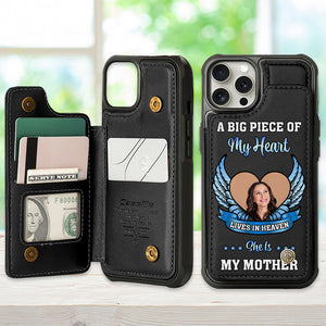 Custom Photo Gift For Mom Leather Flip Wallet Phone Case Heaven Memorial 02XQMH220225 - Phone Case - GoDuckee