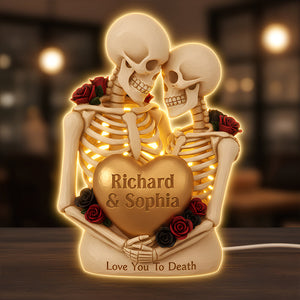 Skeleton Couple Light Box - Personalized Gift For Couples 02NADT031225 - Light Box - GoDuckee
