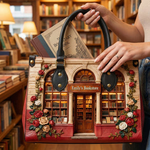 Book Store Theme Leather Bag - Personalized Gifts For Book Lover Leather Bag 02NALU060226 - Leather Bag - GoDuckee
