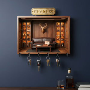 Drink Room Key Hanger - Personalized Gifts For Drinking Lovers 05kiqn181225 - Wood Sign - GoDuckee