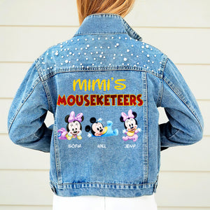 Personalized Gifts For Grandma Denim Jacket Mouse Kids 01OHMH010424 - Denim Jacket - GoDuckee