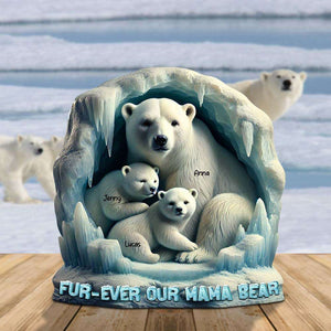 Personalized Gifts For Mom Acrylic Plaque, Polar Bear 02QHTN030425 - Shaped Plaques - GoDuckee