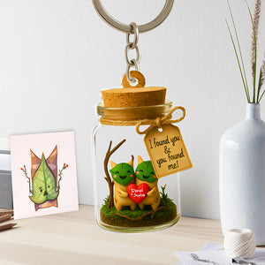 Leaf Sprite Couple Acrylic Keychain - Personalized Gifts For Couples 02NALU090625 - Keychains - GoDuckee