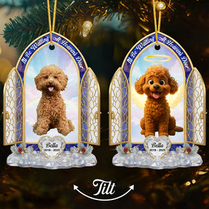Pet Memorial Christmas Lenticular Ornament - Custom Photo Gifts for Heaven 05NADT240925 - Ornament - GoDuckee