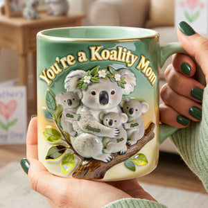 Snuggle Koala Mom Coffee Accent Mug - Personalized Gifts For Mom 03PGTA230326 - Coffee Mug - GoDuckee