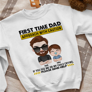 First Time Dad- Gift For Dad-Personalized Shirt-Dad Shirt - Shirts - GoDuckee