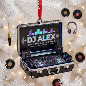 DJ Suitcase Christmas Ornament - Personalized Gifts For DJ 01tolu170926