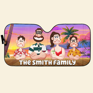 Personalized Gifts For Family Windshield Sunshade 05xqqn210125pa Summer Vacation - Doormat - GoDuckee