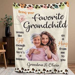 Being Your Favorite Grandchild, Personalized Blanket, Family Gifts - Blanket - GoDuckee