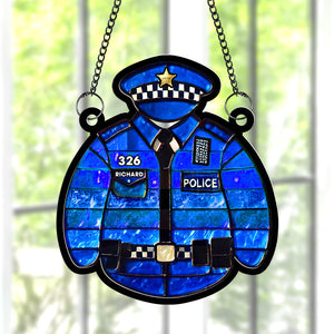 Personalized Gifts For Police Suncatcher Ornament Police Uniform 01OHQN301224 - Ornament - GoDuckee