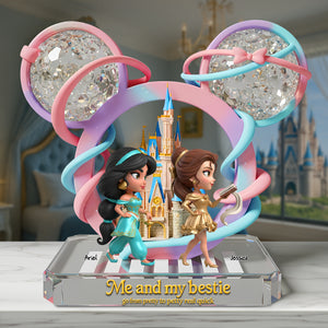 Princess Besties Plaque - Personalized Gifts For Best Friends 01TGLU100625 - Shaped Plaques - GoDuckee