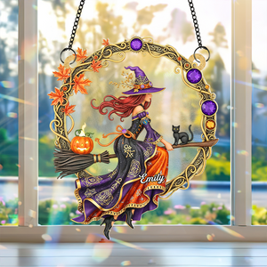 Witch suncatcher - Personalized Gifts For Witch Lover 03NAPU120725 - Ornament - GoDuckee