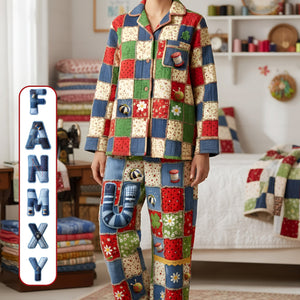 Sewing Patchwork Pajama Set - Personalized Gifts For Sewing Lovers 03pamg101225 - Pajama Set - GoDuckee