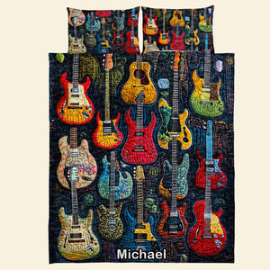Personalized Gifts For Guitar Lovers Quilt Bedding Set Special Line Acoustic Vibe 08QNQN301224 - Blanket - GoDuckee