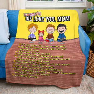 Personalized Gifts For Mom Blanket We Love You Mom 03TODT100125HH - Blanket - GoDuckee