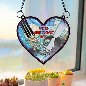 Personalized Gifts For Couple Suncatcher Window Hanging Ornament 01KAMH280524 - Ornaments - GoDuckee