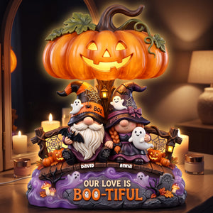 Our Love Is Boo-tiful Gnome Couple Acrylic Light Box - Personalized Gifts 03toqn300726