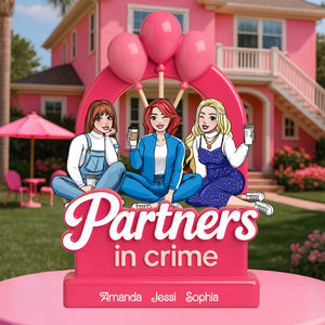 Partners In Crime Acrylic Plaque - Personalized Gifts For Besties 02NALU260525HH - Shaped Plaques - GoDuckee