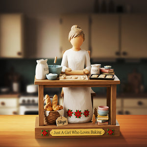 Baking Girl Christmas Custom Shape Acrylic Plaque, Personalized Gifts For Baking Lovers 03pgta281025 - Shaped Plaques - GoDuckee