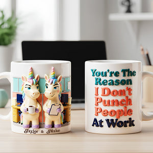 Unicorn Coworker Coffee Mug - Personalized Gifts For Coworker 02nata221225 - Coffee Mug - GoDuckee
