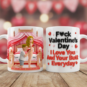Cheeky Couple Coffee Mug - Personalized Gifts For Couples 01natn131225 - Coffee Mug - GoDuckee