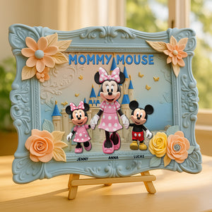 Personalized Gifts For Mom Wood Sign Mommy Mouse - Wood Sign - GoDuckee