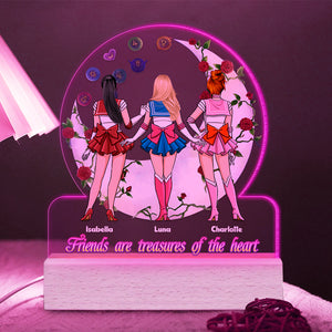 Personalized Gifts For Friends LED Light Friends Are Treasures Of The Heart 03OHDT270224HH - Led Lights - GoDuckee