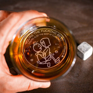 Personalized Gifts For Couple Engraved Whiskey Glass 02napu050624 - Drinkware - GoDuckee
