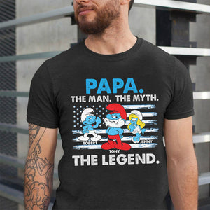 Papa The Man The Legend, Personalized Shirt Hoodie Sweatshirt 04DNPO250423 - Shirts - GoDuckee