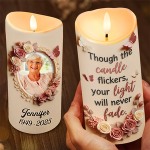 Eternal Memory Glow LED Candle - Custom Photo Human Memorial Gifts 05pgpu110725 - Led Candle - GoDuckee