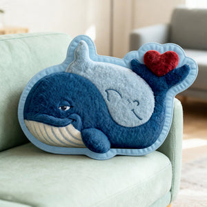Caring Whale Dad Custom Shape Pillow, Personalized Gifts For Dad 01qhdt060526 - Pillow - GoDuckee