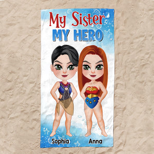 Personalized Sisters Beach Towel 06QHTN200623PA - Beach Towel - GoDuckee