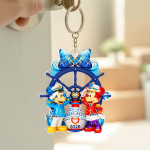 Cruising Couple Keychain Personalized Gifts For Couple 01napu280525 - Keychains - GoDuckee