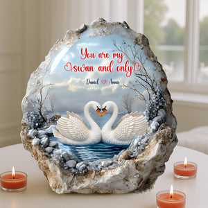 Swan Couple One And Only Acrylic Plaque - Personalized Gifts For Couple 04QHLU280525 - Shaped Plaques - GoDuckee