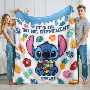 Personalized Gifts For Autism Blanket Inflated Effect 03ohpu200225 - Blanket - GoDuckee