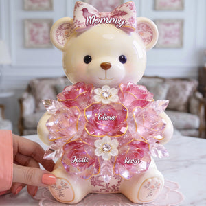 Sweet Bear Toile de Jouy Acrylic Plaque - Personalized Gifts For Mom 01PGTA310326 - Shaped Plaques - GoDuckee