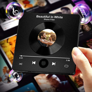 Custom Music & Photo Fridge Magnet Gifts For Couples 03PGQN071224 - Fridge Magnet - GoDuckee